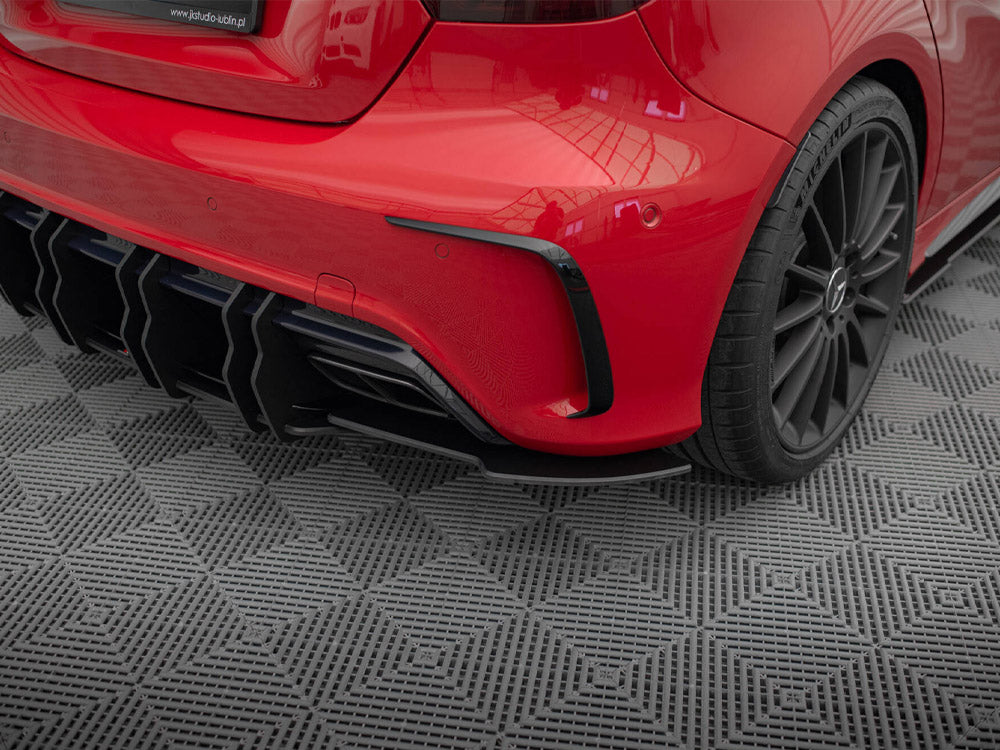 Maxton Design - STREET PRO REAR SIDE SPLITTERS MERCEDES-BENZ A 45 AMG W176 FACELIFT