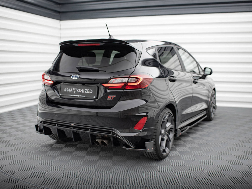 Maxton Design - REAR SIDE SPLITTERS V.4 + FLAPS FORD FIESTA ST MK8/8.5