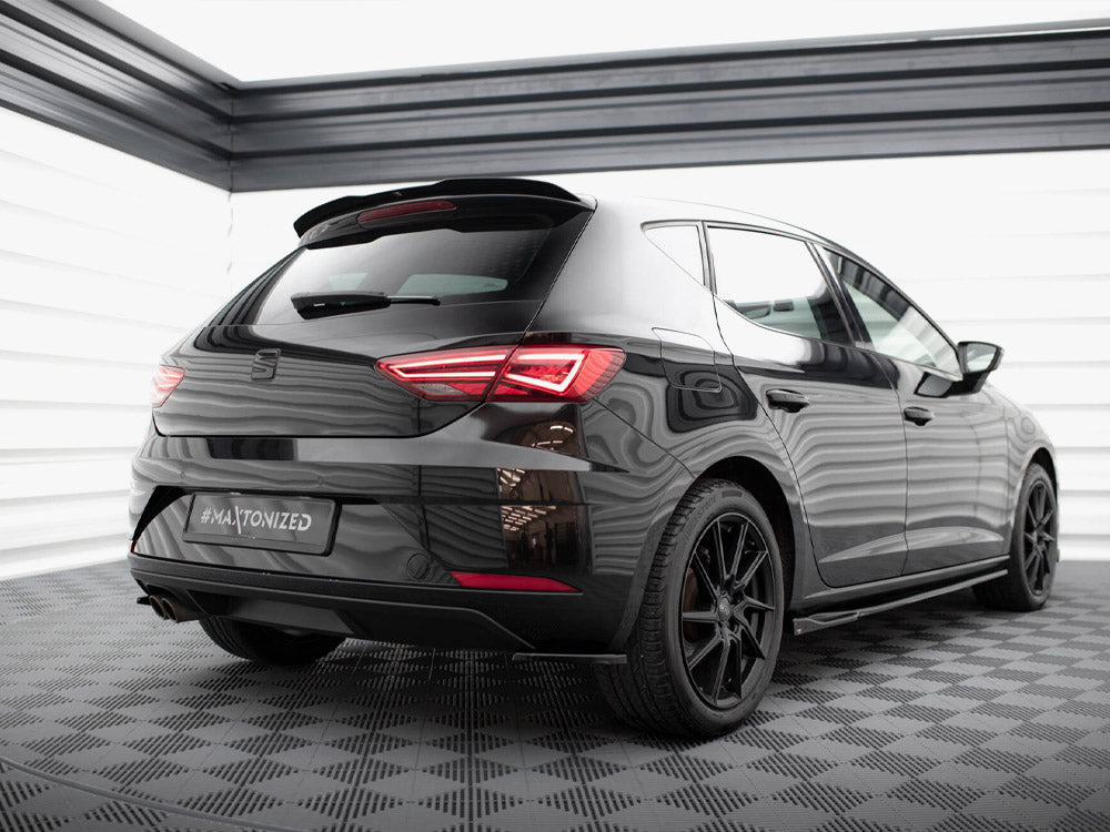 Maxton Design - REAR SIDE SPLITTERS V.1 SEAT LEON HATCHBACK MK3 FACELIFT