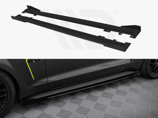 Maxton Design - Street PRO Side Skirts Diffusers + Flaps Ford Mustang GT Mk6