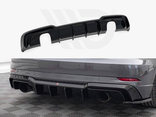Maxton Design - REAR VALANCE AUDI A3 S-LINE SPORTBACK 8V FACELIFT (VERSION WITH SINGLE EXHAUSTS ON BOTH SIDES)
