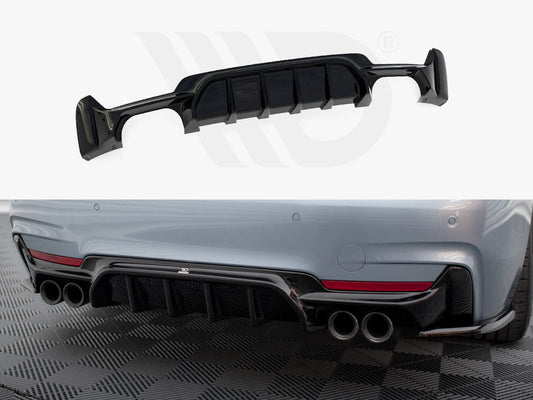 Maxton Design - REAR VALANCE BMW 4 COUPE / GRAN COUPE / CABRIO M-PACK F32 / F36 / F33 (VERSION WITH DUAL EXHAUSTS ON BOTH SIDES)