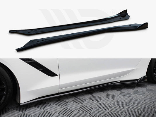 Maxton Design - Side Skirts Diffusers V.2 Chevrolet Corvette C7