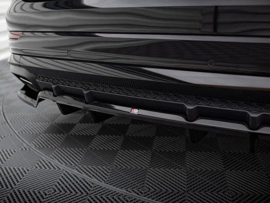Maxton Design - Central Rear Splitter (Vertical Bars) Audi SQ8 / Q8 S-Line Mk1 Facelift