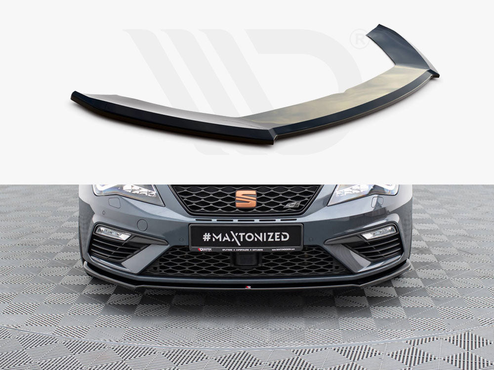 Maxton Design - FRONT SPLITTER V4 SEAT LEON CUPRA/ FR MK3 FACELIFT (2017-2020)