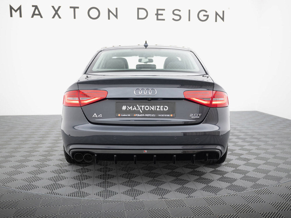 Maxton Design - Rear Valance Audi A4 B8 Facelift (Single side dual exhaust version)