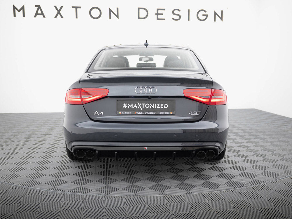 Maxton Design - Rear Valance Audi A4 B8 Facelift (Version with dual exhausts on both sides)