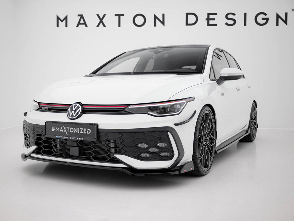 Maxton Design - Front Splitter V.3 + Flaps Volkswagen Golf GTI / GTE / R-Line Mk8 Facelift