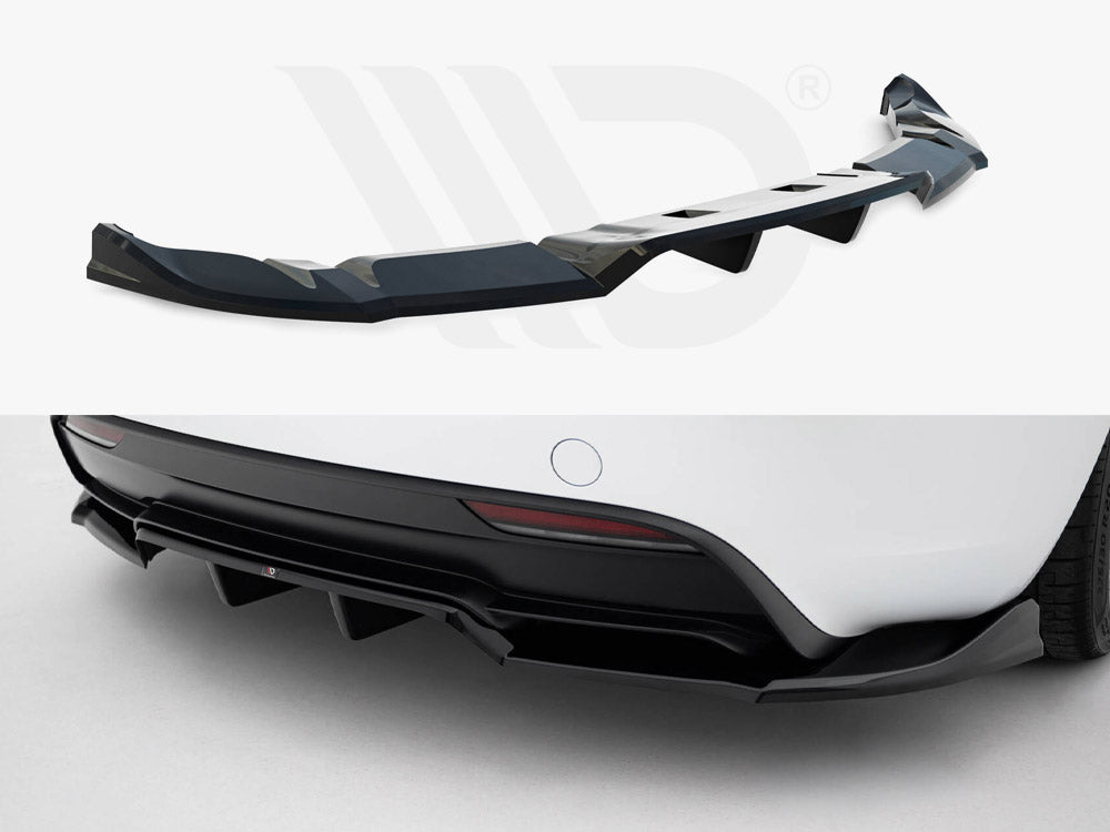 Maxton Design - Rear Splitter (Vertical Bars) V.1 Tesla Model 3 Perfor ...