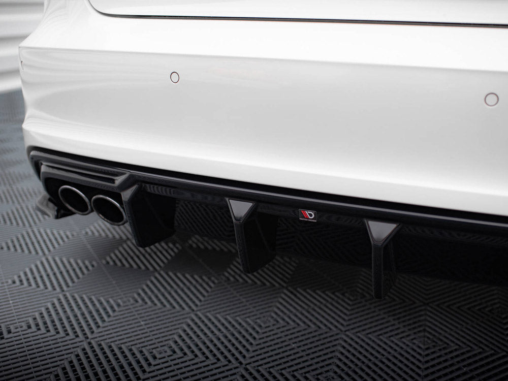 Maxton Design - Rear Valance Audi A3 S-Line Sportback 8V (Version with dual exhausts tips on one side)