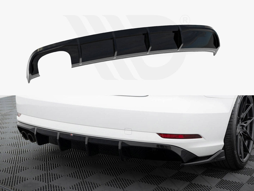 Maxton Design - Rear Valance Audi A3 Sedan 8V Facelift (Version with dual exhaust tips on one side)