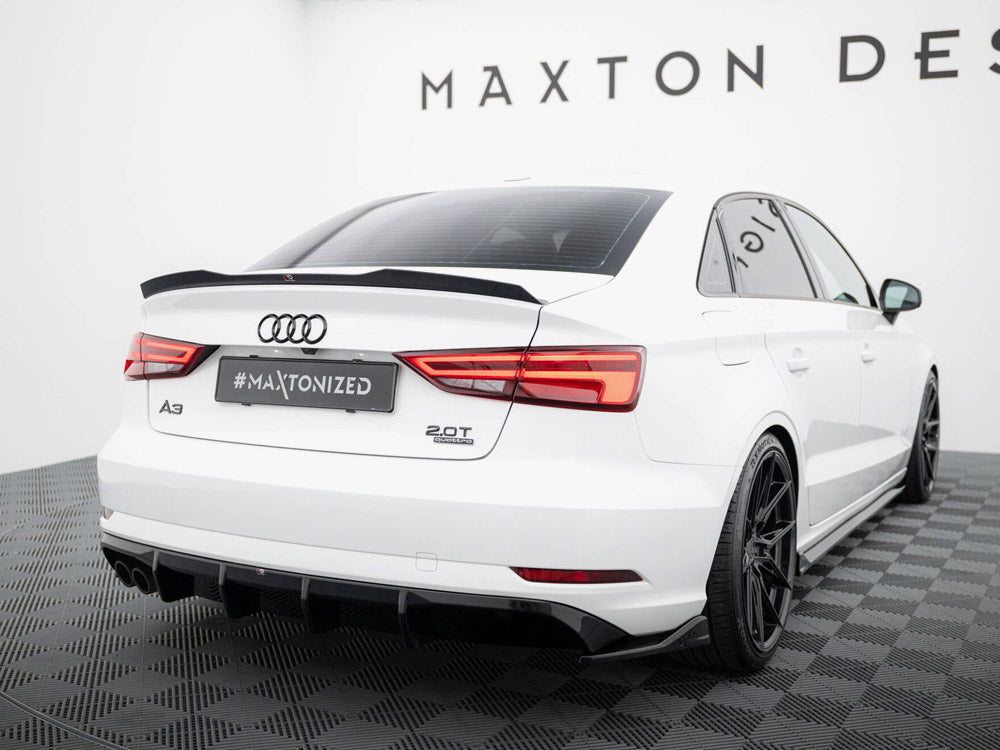 Maxton Design - Rear Valance Audi A3 Sedan 8V Facelift (Version with dual exhaust tips on one side)