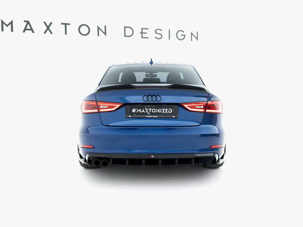 Maxton Design - Rear Valance Audi A3 Sedan 8V (Version with dual exhaust tips on one side)