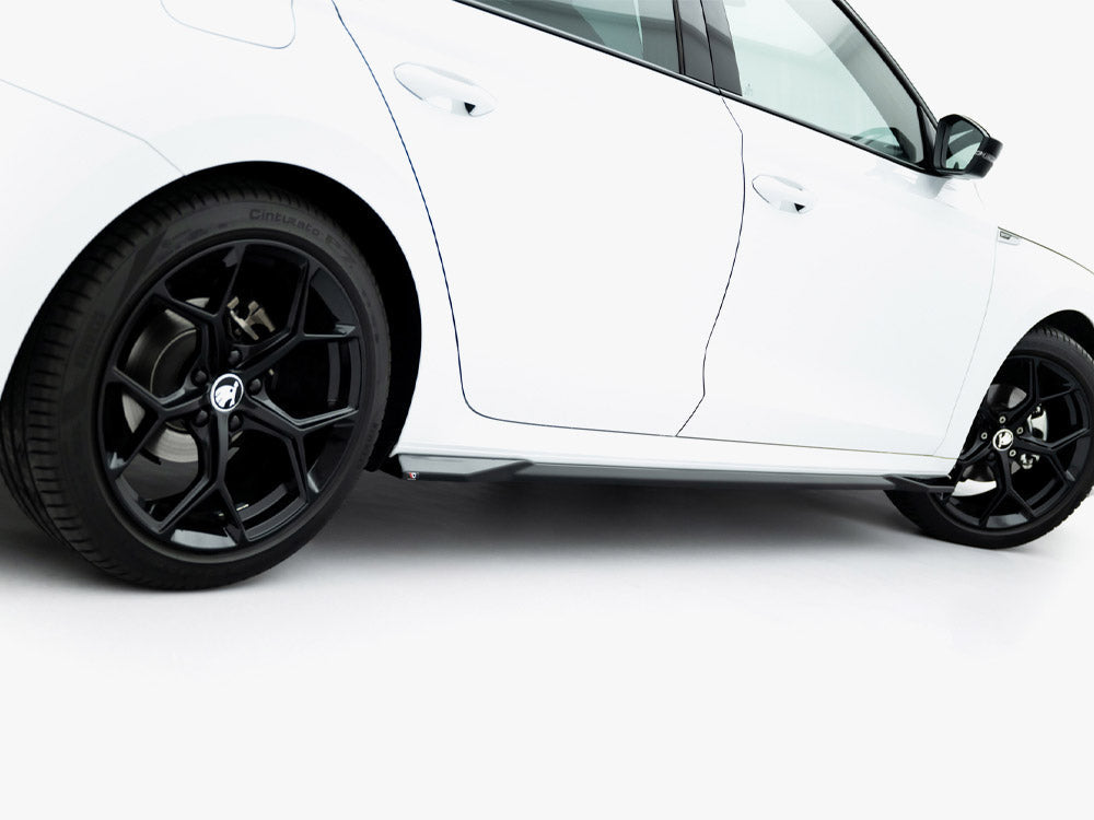 Maxton Design - Side Skirts Diffusers Skoda Octavia Sportline Liftback / Estate Mk4 Facelift