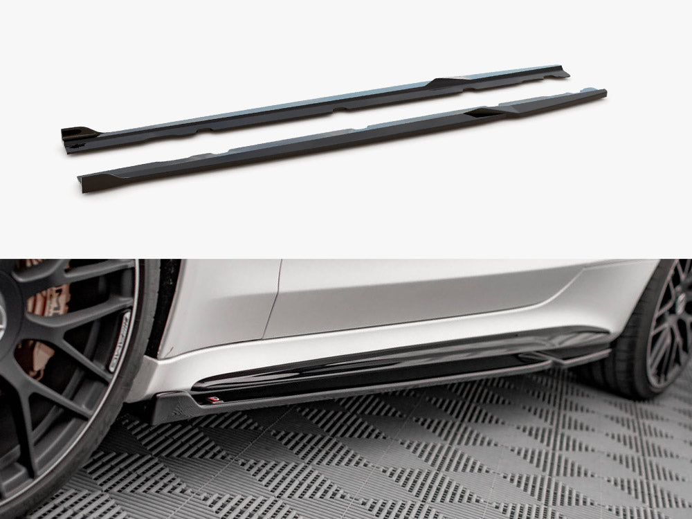 Maxton Design - SIDE SKIRTS DIFFUSERS V.2 MERCEDES-AMG C 63AMG COUPE C205 FACELIFT