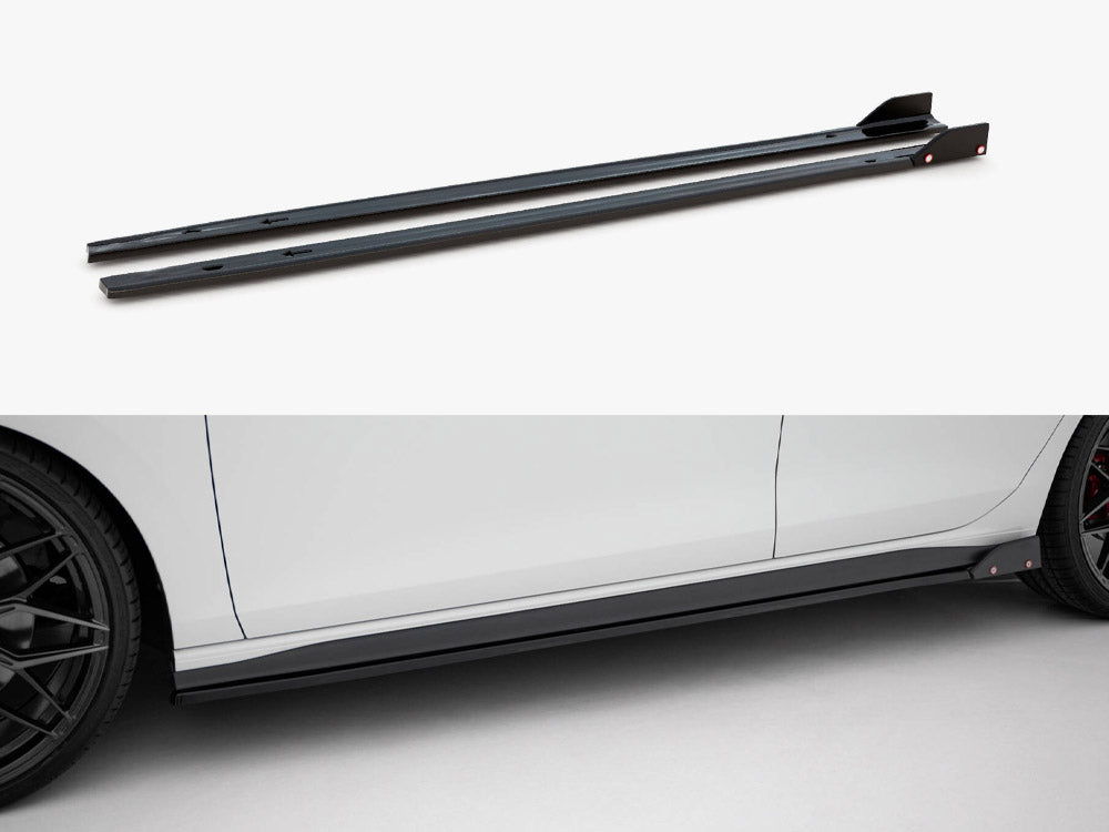 Maxton Design - SIDE SKIRTS DIFFUSERS V.2 + FLAPS VOLKSWAGEN GOLF GTI / GTE / GTI CLUBSPORT / R-LINE MK8