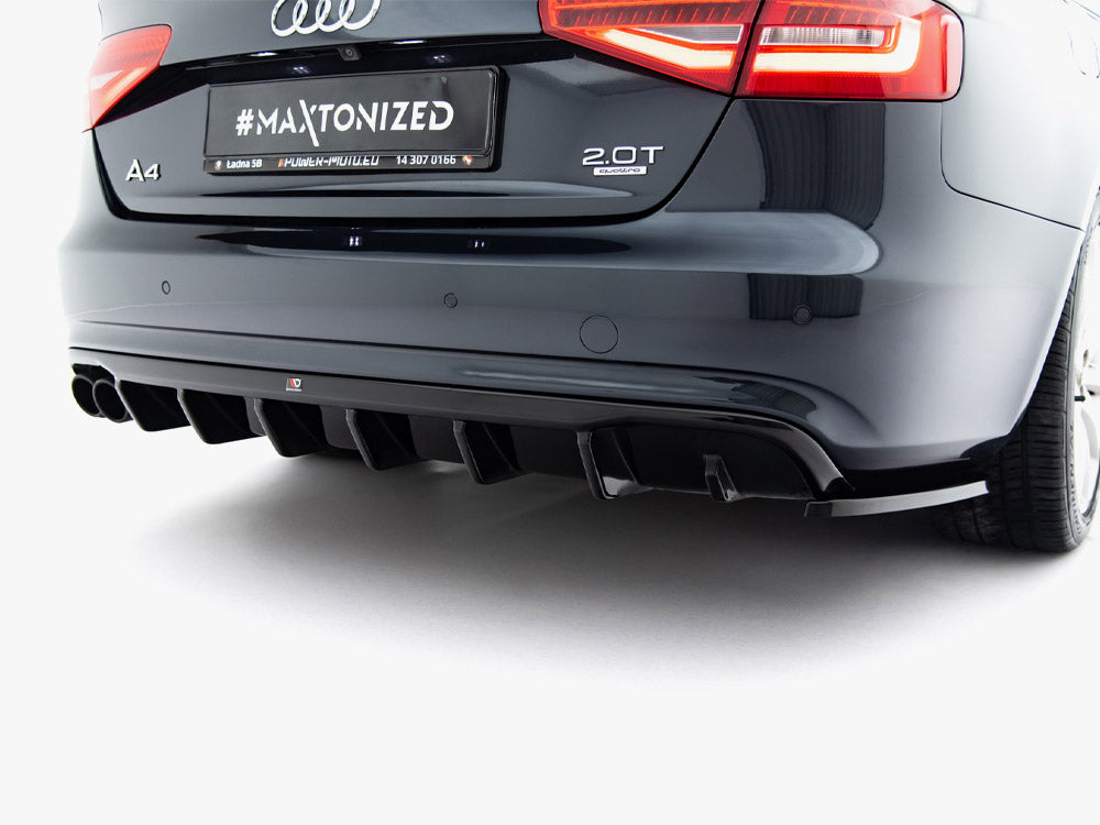 Maxton Design - Aftermarket  Rear Valance Audi A4 B8 Facelift (Single side dual exhaust version)