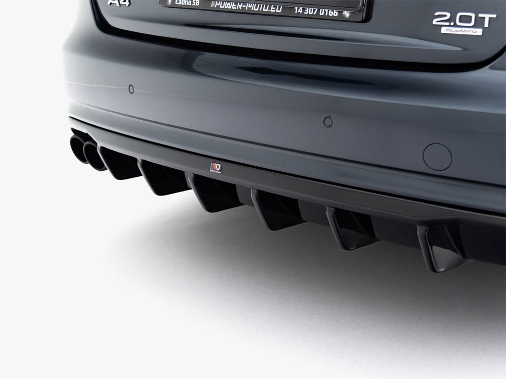 Maxton Design - Aftermarket  Rear Valance Audi A4 B8 Facelift (Single side dual exhaust version)