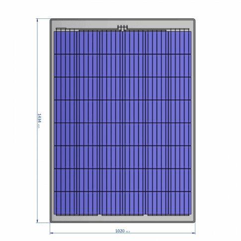 240W FLPRO Semi-Flexible Solar Panel, Rear Junction Box | 4Boats