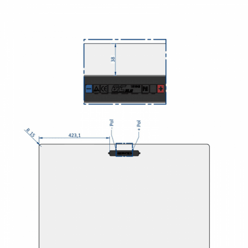 240W FLPRO Semi-Flexible Solar Panel, Rear Junction Box | 4Boats