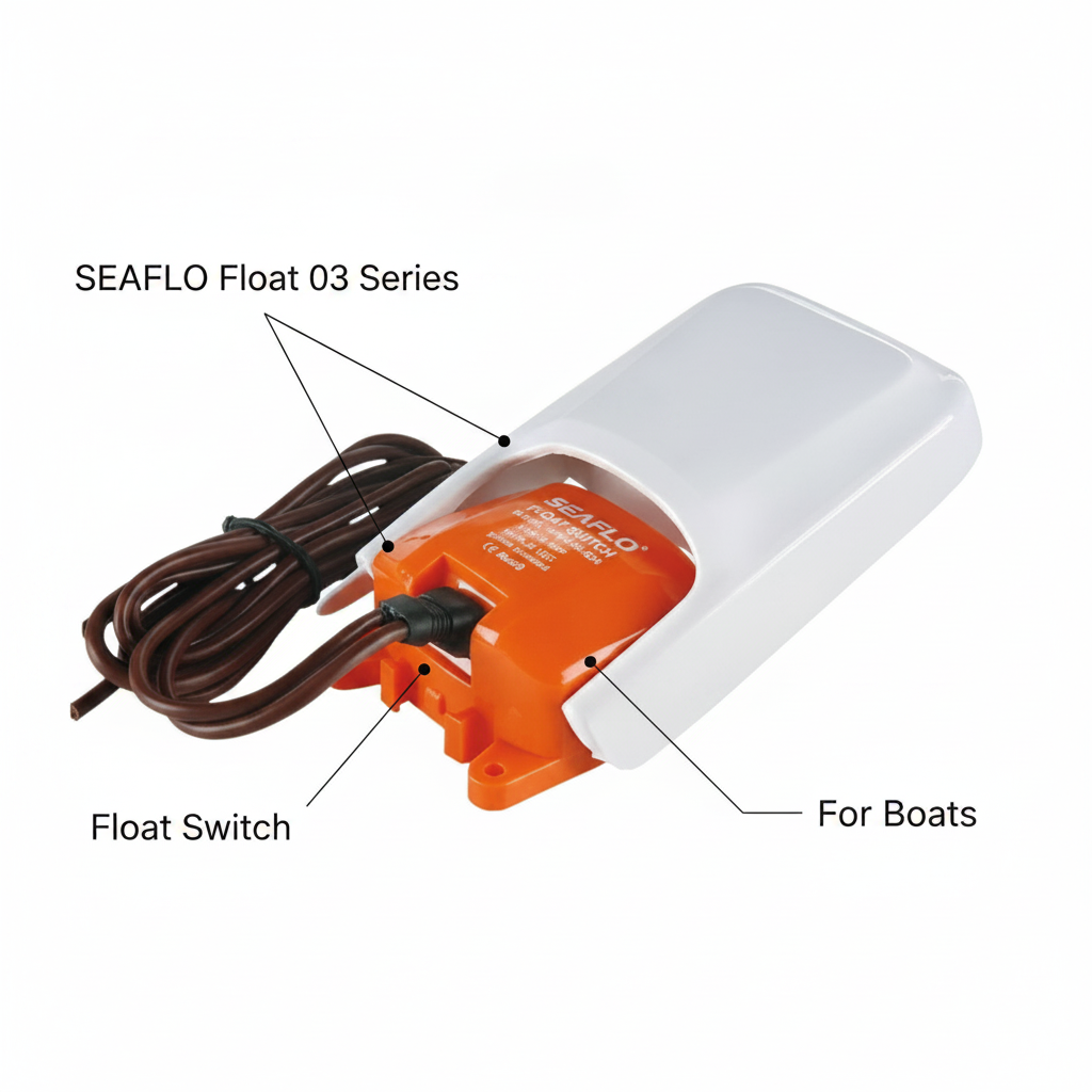 Seaflo 25A Bilge Pump Float Switch BS2503A 12V 24V 32V for 3000GPH+ Pumps