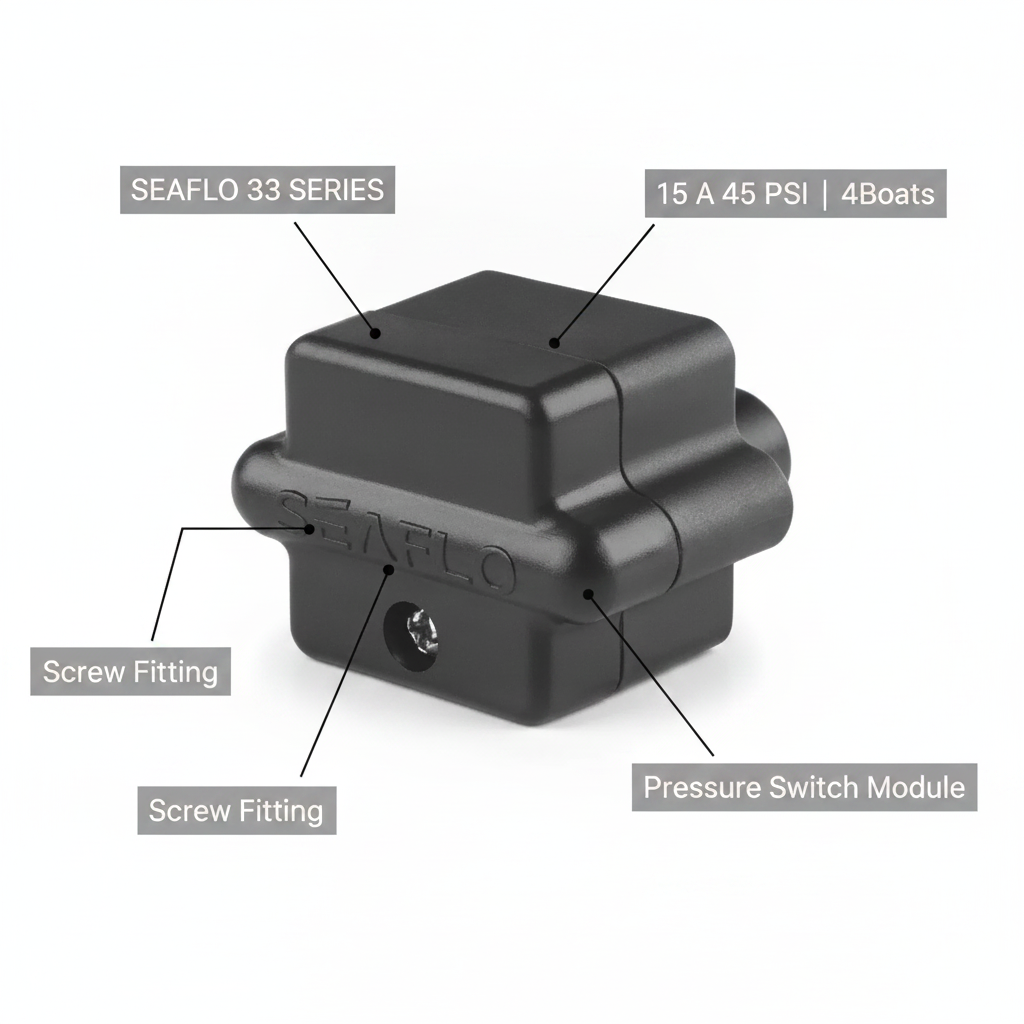 Seaflo 33 Series Water Pump Pressure Switch 45 PSI 15A PSWT15A33S45PSI
