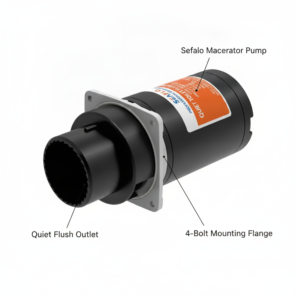 SEAFLO 24V Macerator Pump for Quiet Flush Marine Toilets - MTP204 Replacement