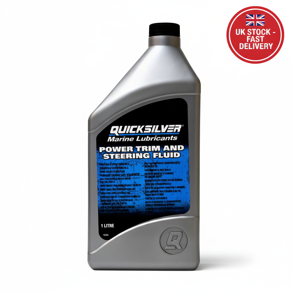Mercury Quicksilver Power Trim & Steering Fluid 8oz 92-858074K01 Marine Grade