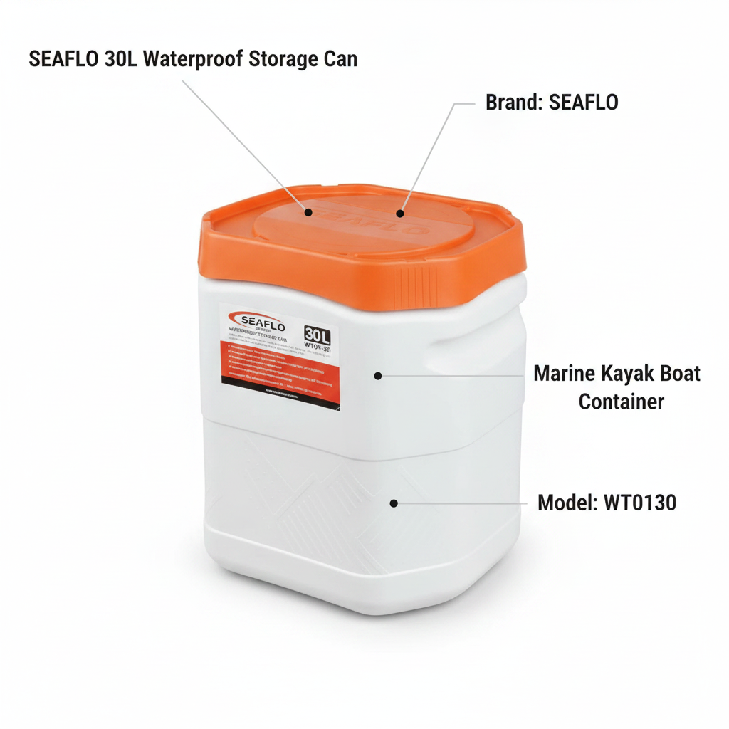 SEAFLO 30L Waterproof Storage Can Barrel Container Marine Kayak Boat WT0130