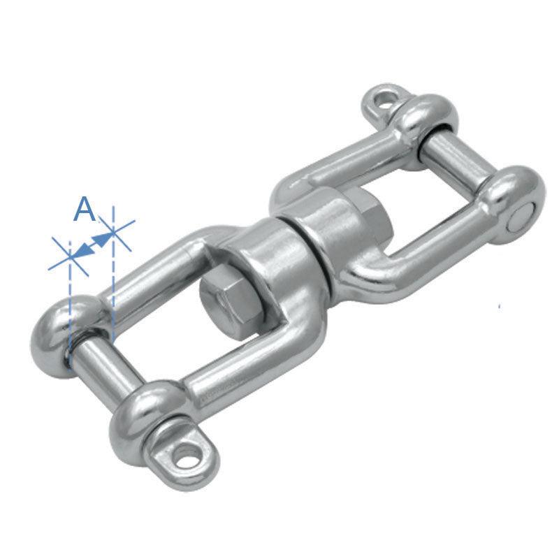 Jaw 10 mm jaw-and-jaw swivel, 316 stainless steel | 4Boats