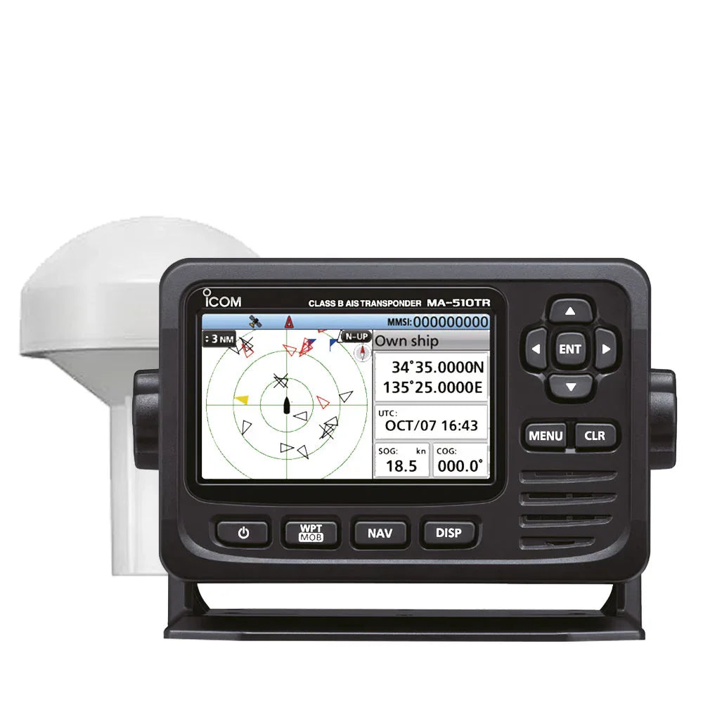 Icom MA-510TR Class B AIS Transponder with 4.3" Color Display & GPS Antenna