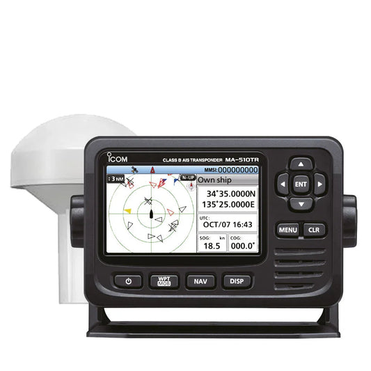 Icom MA-510TR Class B AIS Transponder with 4.3" Color Display & GPS Antenna