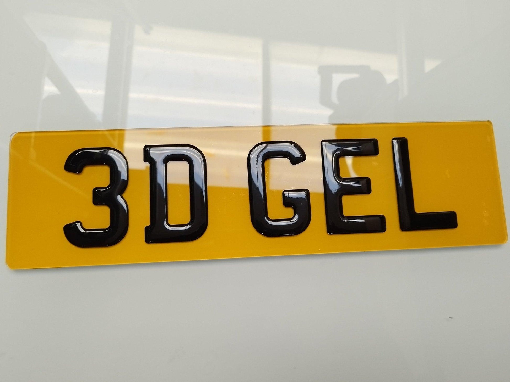 3D Gel Gloss Black Road Legal Number Plates, MOT Friendly, 520mm x 111mm, Standard Oblong 3d gel number plate, Oralite or Nikalite Branded, Car/Van/Trailer Number Plate
