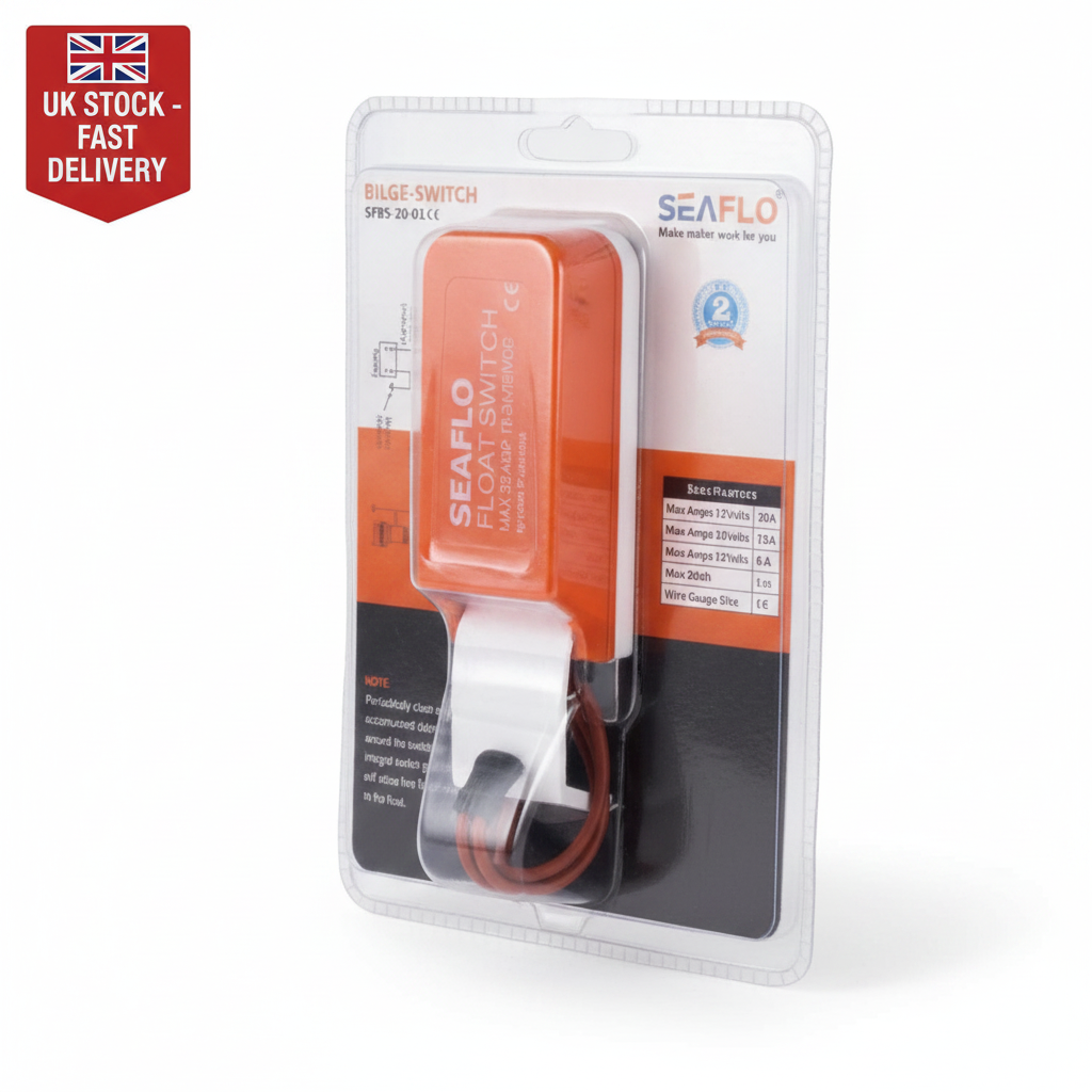 Seaflo Ballast Pump Switch SP03008 12V/24V 3-Position Reversing Rocker Switch