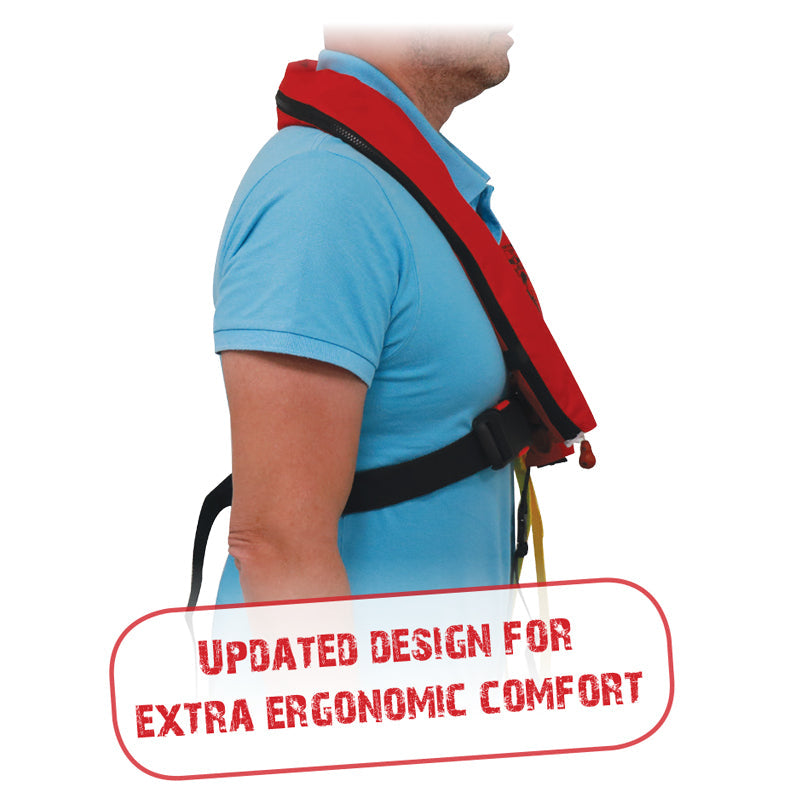 Lalizas Sigma 170N Auto Inflatable Lifejacket Adult ISO 12402-3 Red 71096