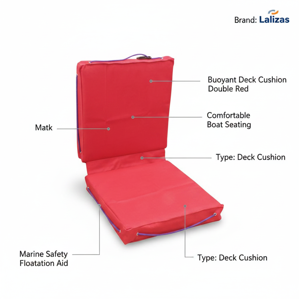 Buoyant Deck Cushion Double Red Boat Marine Safety Floating Flotation Seat Pad