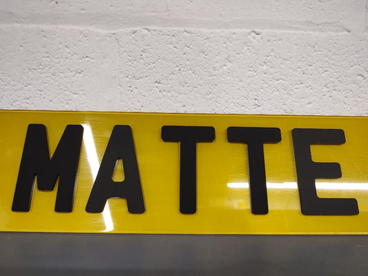4d matte acrylic road legal number plate front and rear pair of 4d matte plates in Leigh, Wigan, Bolton