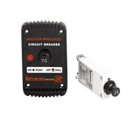 LOFRANS' CIRCUIT Thermal Breaker 70A with Plate & LED | 4Boats