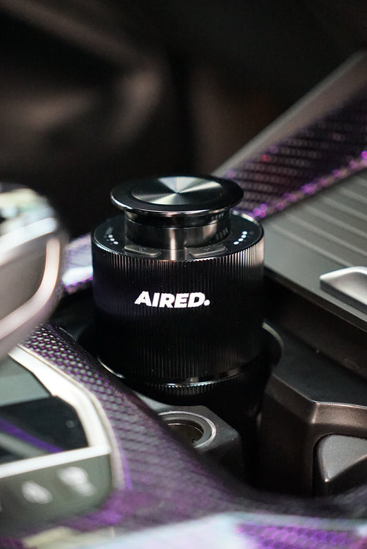 Aura In-Car / Home Mini Luxury Electronic Rechargeable Essential Oils Diffuser By AIRED. (BLACK)