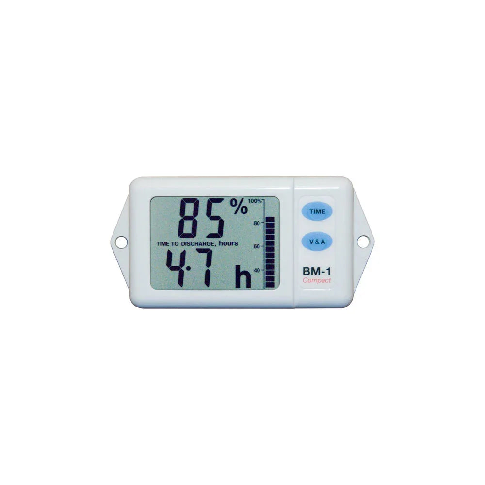NASA Marine BM-1 Compact Battery Monitor White 12V 100A Shunt Boat Caravan RV