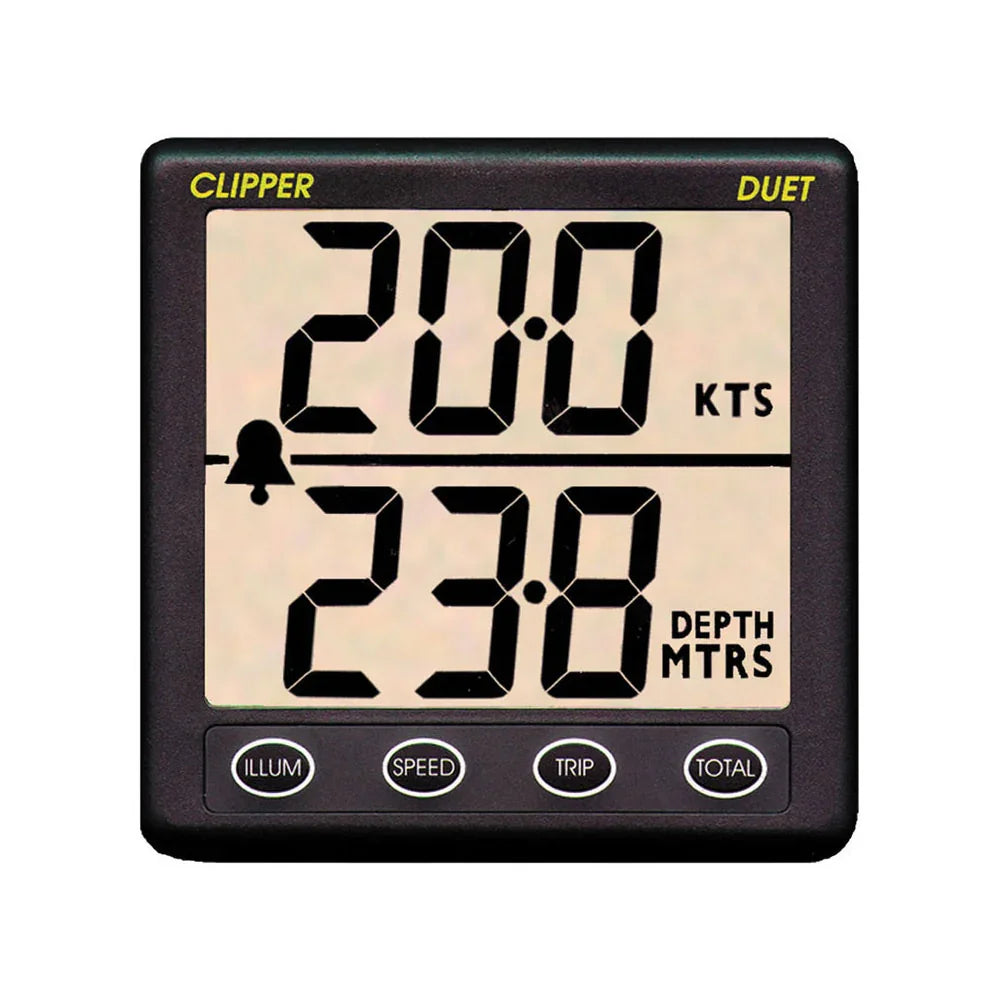 NASA Clipper Duet Marine Speed Depth Log System Instrument + Transducers 12V