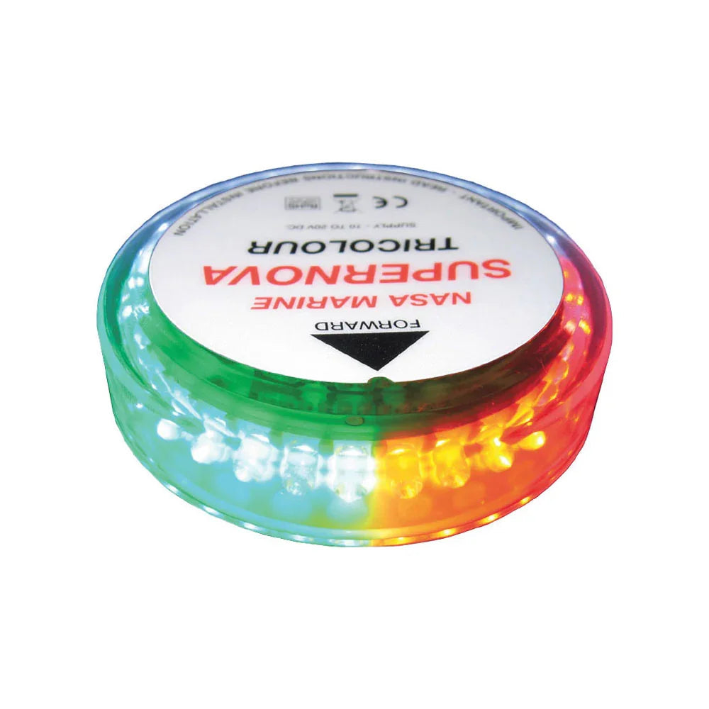 Nasa Supernova LED Tricolour Navigation Light - 12V 2NM Range for 12m Boats