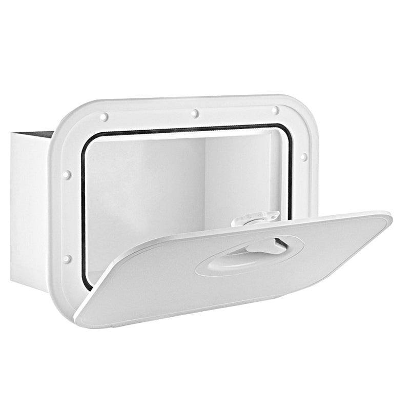 MID LINE Storage Hatch 278 × 378 mm White with Lock | 4Boats