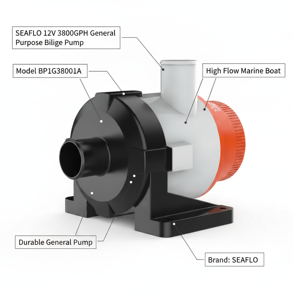 SEAFLO 12V 3800GPH General Purpose Bilge Pump BP1G380001A High Flow Marine Boat