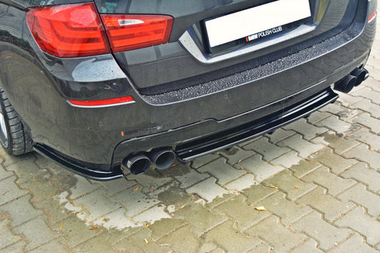 Maxton Design - CENTRAL REAR SPLITTER BMW 5 F11 M-PACK (FITS TWO DOUBLE EXHAUST ENDS)