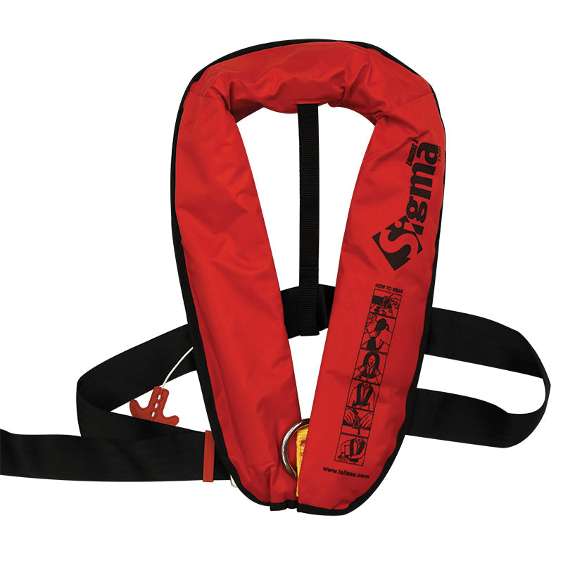 Lalizas Sigma Work Vest Auto 170N ISO Adult Orange PVC Durable Lifejacket 72154