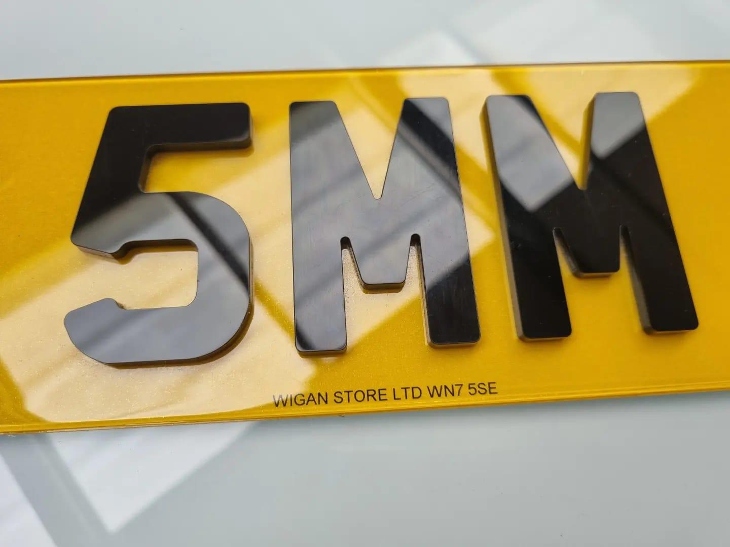Rear 4d 5mm acrylic number plate maker in Leigh www.leighnumberplates.com