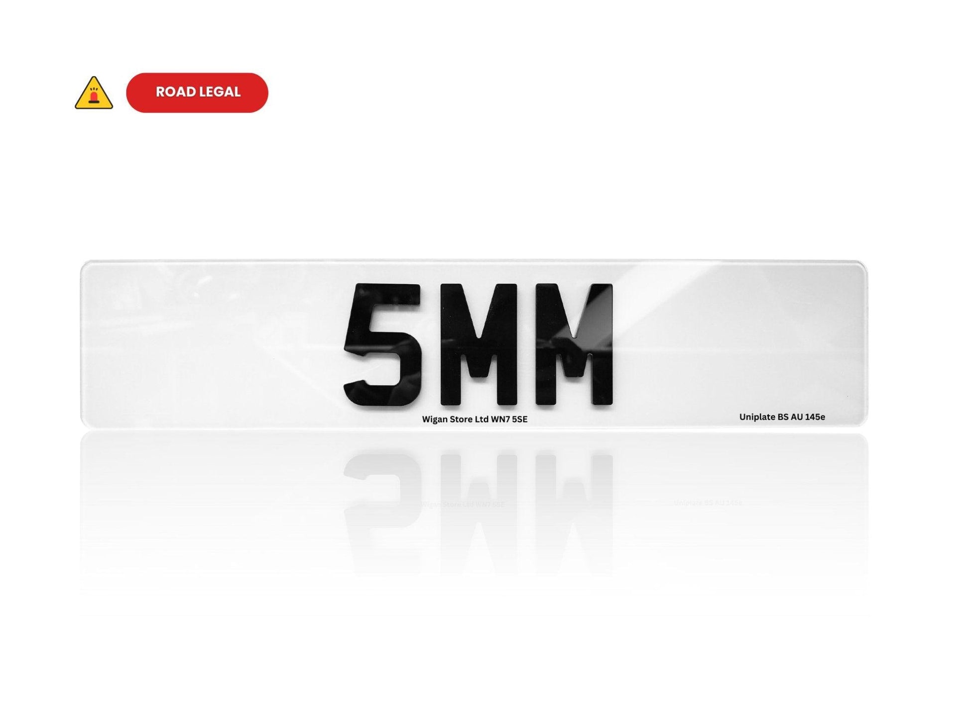 Front 4d 5mm acrylic number plate maker in Leigh www.leighnumberplates.com