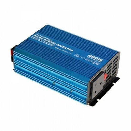 600W 12V Pure Sine Wave Inverter, 230V UK Socket | 4Boats