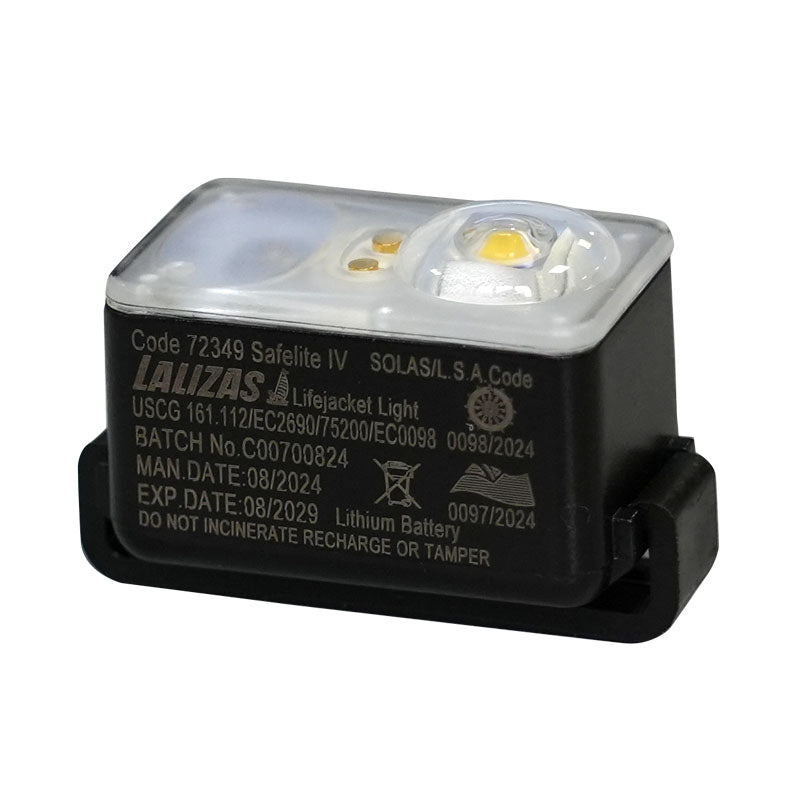 Lalizas Safelite IV Lifejacket LED Flashing Light Water Activated SOLAS USCG 723491